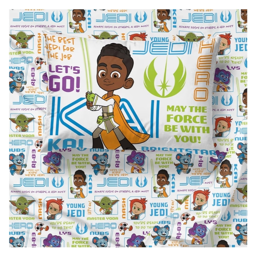 Star Wars Young Jedi Adventures Twin Sheet Set  Kids Sheet Set Twin Sheet Set